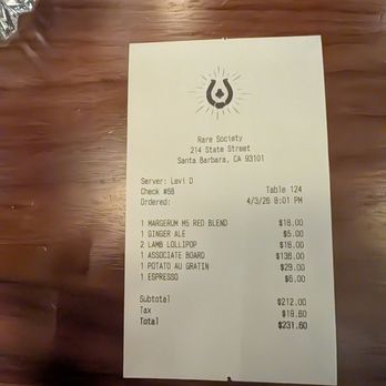 Rare Society - Bill - Steakhouses Near Me - Santa Barbara, California