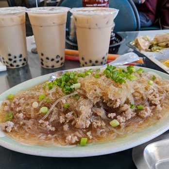 Taiwan Cafe - Vermicelli with ground pork and pearl milk tea - Taiwanese Near Me - Plano, Texas Taiwan Cafe - Vermicelli with ground pork and pearl milk tea - Taiwanese Near Me - Plano, Texas