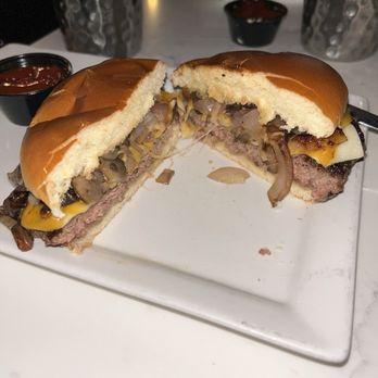 Engine No 9 - Demi-God Burger with sweet potato fries. - Burgers Near Me - Saint Petersburg, Florida Engine No 9 - Demi-God Burger with sweet potato fries. - Burgers Near Me - Saint Petersburg, Florida
