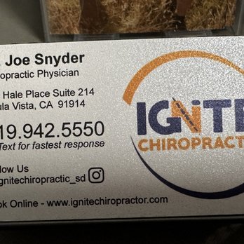 Ignite Chiropractic - Chiropractors Near Me - Chula Vista, California Ignite Chiropractic - Chiropractors Near Me - Chula Vista, California