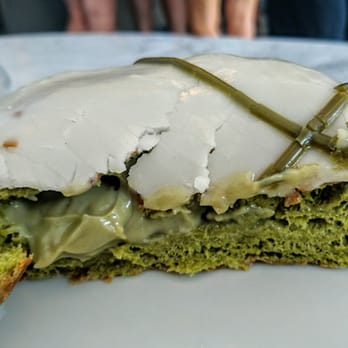Lucky's Doughnuts - Matcha Bismark ($5 for coffee + doughnut) - 3 stars. Dry, not stretchy/soft. It was very hard to cut for sharing! Sun afternoon 2016-07-03 - Donuts Near Me - Vancouver, British Columbia Lucky's Doughnuts - Matcha Bismark ($5 for coffee + doughnut) - 3 stars. Dry, not stretchy/soft. It was very hard to cut for sharing! Sun afternoon 2016-07-03 - Donuts Near Me - Vancouver, British Columbia