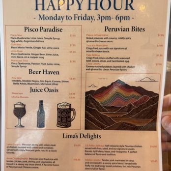 Brasas Peruanas - Happy Hour menu - Peruvian Near Me - Round Rock, Texas