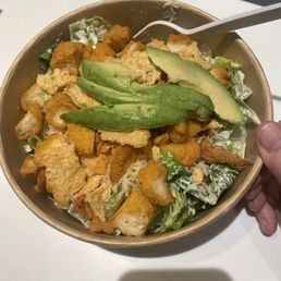 Healthy Caesar and I subbed the additional air fried chicken YUM Healthy Caesar and I subbed the additional air fried chicken YUM