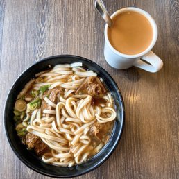 Beef brisket and tendon rice noodle breakfast combo