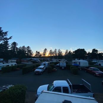Waldport / Newport KOA - View of some of the park from the Hwy side - RV Parks Near Me - Waldport, Oregon