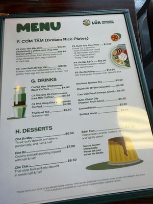 Menu photo 2 Lua Vietnamese Restaurant Smyrna, TN