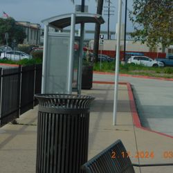 San Diego Transit Corporation - At the station some of the stops are very small and there are some that don't provide cover to sit down at.