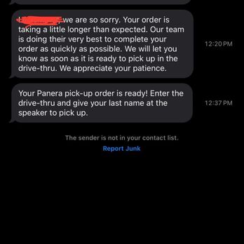 Panera Bread - My order today. 37 minutes from the time I got the confirmation text - Salad Near Me - Shrewsbury, Pennsylvania Panera Bread - My order today. 37 minutes from the time I got the confirmation text - Salad Near Me - Shrewsbury, Pennsylvania