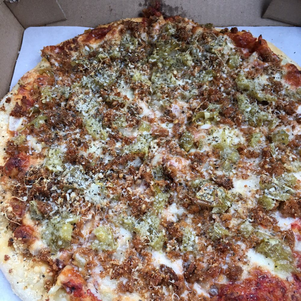 Waterfront Pizza - Cajun sausage combo pizza! I love that the sausage is chopped fine so you get some w/ each bite. - Pizza Near Me - Port Townsend, Washington