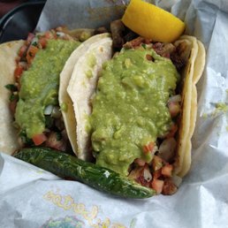Large Carnitas tacos.
