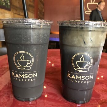 Kamson Coffee - One frappe and one iced charcoal mocha - Coffee & Tea Near Me - San Rafael, California