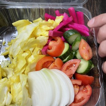 Ahlan Middle Eastern Cuisine - Pickled cabbage and pickled turnips with sliced cucumbers - Middle Eastern Near Me - Farmington Hills, Michigan Ahlan Middle Eastern Cuisine - Pickled cabbage and pickled turnips with sliced cucumbers - Middle Eastern Near Me - Farmington Hills, Michigan