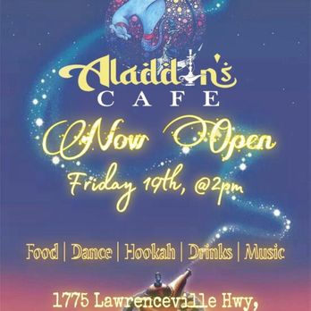 Aladdin’s Cafe - an advertisement for a new open - Hookah Bars Near Me - Decatur, Georgia Aladdin’s Cafe - an advertisement for a new open - Hookah Bars Near Me - Decatur, Georgia