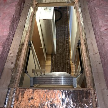 John P Insulation - Attic pull down stairs with carpentry for cover and FG damming - Insulation Installation Near Me - Beverly, Massachusetts