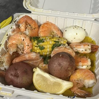 Cajun Crave - September special - seafood boil in garlic butter - 1 lb easy peel shrimp, potato, corn and egg - Seafood Near Me - Oakdale, Minnesota Cajun Crave - September special - seafood boil in garlic butter - 1 lb easy peel shrimp, potato, corn and egg - Seafood Near Me - Oakdale, Minnesota