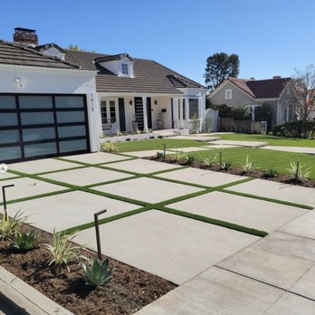 Buildcal Landscape - a driveway with artificial grass - Landscaping Near Me - Glendale, California Buildcal Landscape - a driveway with artificial grass - Landscaping Near Me - Glendale, California