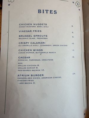 Menu photo 1 Atrium Atlanta, GA