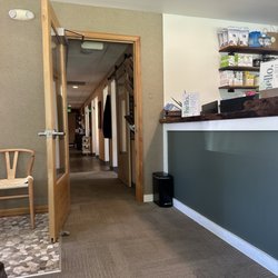 Green City Dental - Reception area and doorway to exam rooms