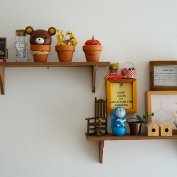 Cafe Maji - Decorations while waiting in front of the bathroom - Coffee & Tea Near Me - Artesia, California