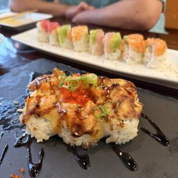 Rainbow roll and lobster roll Rainbow roll and lobster roll