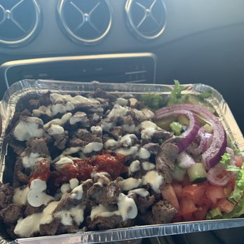 Halal Bros - Lamb Shawerma over Rice. - Mediterranean Near Me - Austin, Texas Halal Bros - Lamb Shawerma over Rice. - Mediterranean Near Me - Austin, Texas