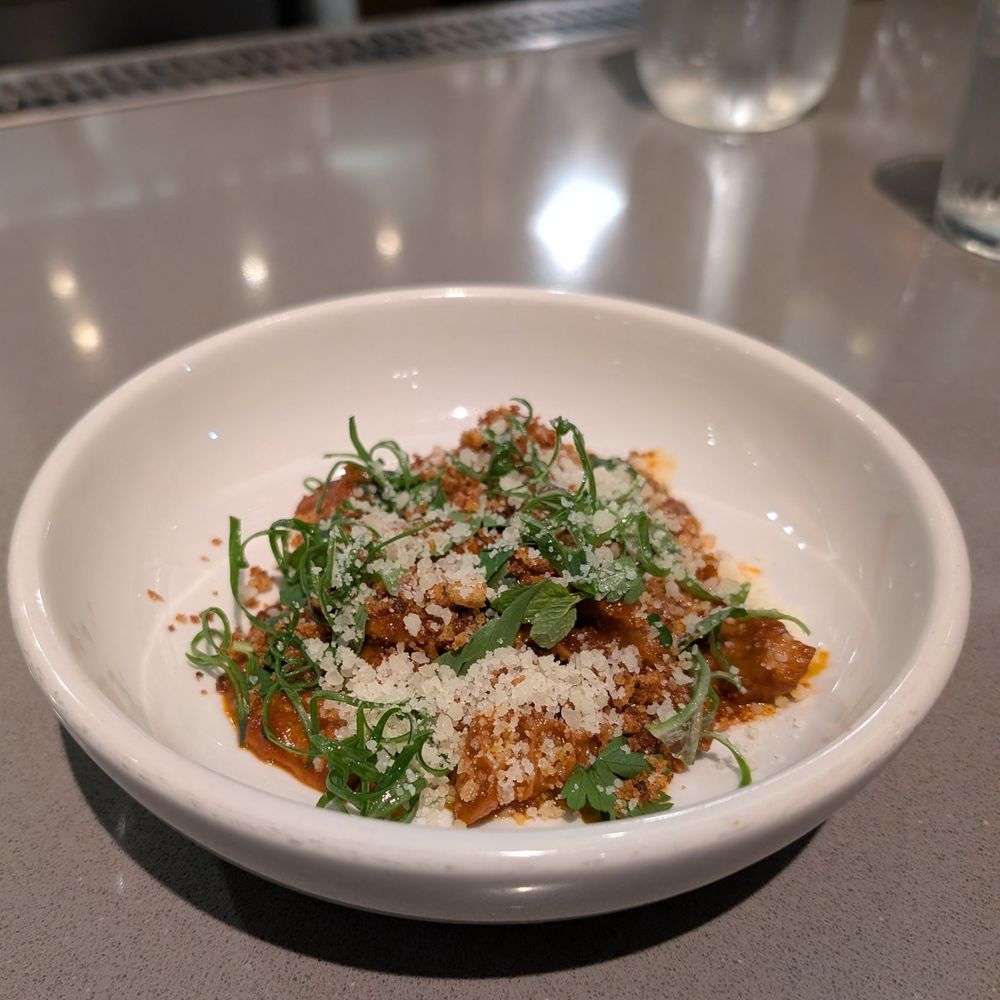 Lucia - Braised Honeycomb Tripe with 'Nduja - Italian Near Me - Dallas, Texas Lucia - Braised Honeycomb Tripe with 'Nduja - Italian Near Me - Dallas, Texas
