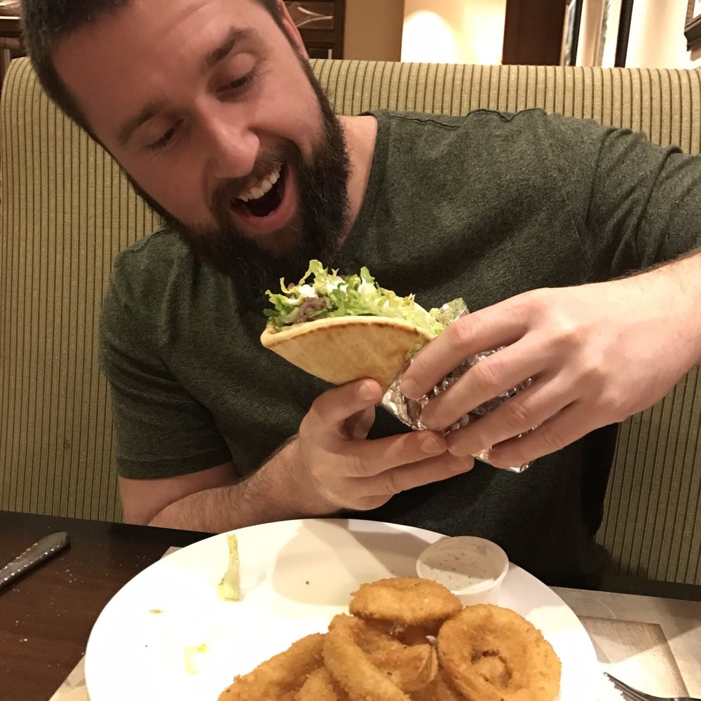 Sage Cafe - Gyro sub onion rings. Onion rings were ok, gyro was good - American Near Me - Lakeside, California