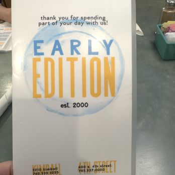 Early Edition - Breakfast & Brunch Near Me - Manhattan, Kansas