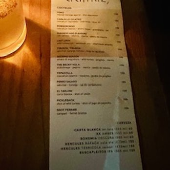 Cicatriz - Cocktail Menu - Coffee & Tea Near Me - Ciudad de México, DIF Cicatriz - Cocktail Menu - Coffee & Tea Near Me - Ciudad de México, DIF