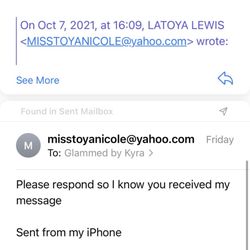 Glammed By Kyra - Lack of communication and cancellation. Unless you're willing to take the gamble I wouldn't risk it.