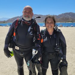 Riverside Scuba - Riverside Scuba's Director of Training congrats Mona and Rich as newly Open Water Scuba Diver's.