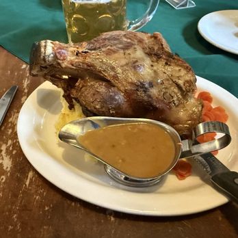 Rheinblick German Restaurant - Schwinhaxe which is a huge portion. A Saturday special - German Near Me - Canandaigua, New York Rheinblick German Restaurant - Schwinhaxe which is a huge portion. A Saturday special - German Near Me - Canandaigua, New York