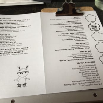 Toki Underground - Food menu - Ramen Near Me - Washington, DC, District of Columbia Toki Underground - Food menu - Ramen Near Me - Washington, DC, District of Columbia