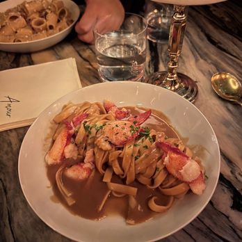 Amour Weho - Tagliatelle au homard (creamy lobster sauce & lobster tail) @teeeeeeeeeeem - French Near Me - West Hollywood, California