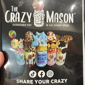 The Crazy Mason - Menu - Desserts Near Me - Myrtle Beach, South Carolina