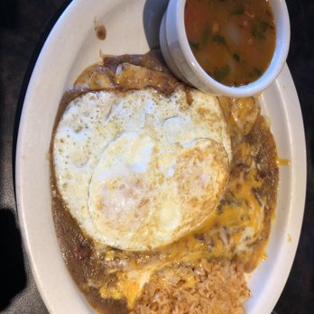 Don Carlo's Restaurant - Enchiladas with a fried egg? C'mon!!! - Mexican Near Me - Houston, Texas