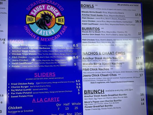 Menu photo 2 Saucy Chick Indi-Mex Eatery Pasadena, CA