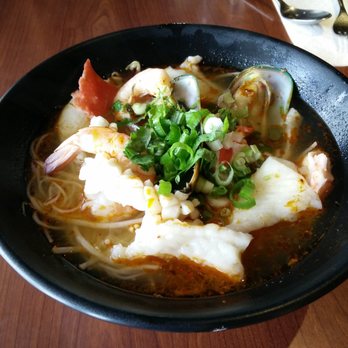 One More Thai - Tom yum noodle soup (good amount of seafood) - Thai Near Me - Surrey, British Columbia One More Thai - Tom yum noodle soup (good amount of seafood) - Thai Near Me - Surrey, British Columbia