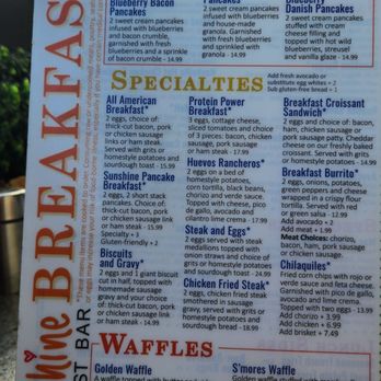 Sunshine Breakfast Bar - Menu - Breakfast & Brunch Near Me - Phoenix, Arizona Sunshine Breakfast Bar - Menu - Breakfast & Brunch Near Me - Phoenix, Arizona