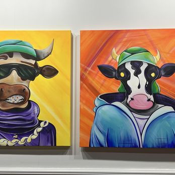 Cow & Cheese - Hip hop cows wall art - Burgers Near Me - Maitland, Florida Cow & Cheese - Hip hop cows wall art - Burgers Near Me - Maitland, Florida
