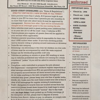 Rio Viento RV Park - Rules - RV Parks Near Me - Rio Vista, California Rio Viento RV Park - Rules - RV Parks Near Me - Rio Vista, California
