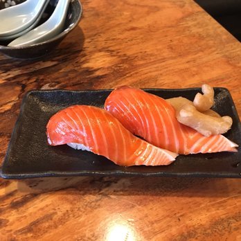 Sushi Murayama - The most amazing salmon nigiri I have ever had. It was $8 for two pieces, but LOOK HOW LARGE THESE ARE!!! - Sushi Bars Near Me - Honolulu, Hawaii Sushi Murayama - The most amazing salmon nigiri I have ever had. It was $8 for two pieces, but LOOK HOW LARGE THESE ARE!!! - Sushi Bars Near Me - Honolulu, Hawaii