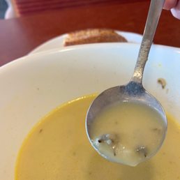 I got the chicken and wild rice soup and it was thinner then chicken noodle soup. This location has a problem with quality control I got the chicken and wild rice soup and it was thinner then chicken noodle soup. This location has a problem with quality control
