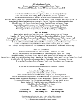 Menu photo 2 Gary Danko San Francisco, CA