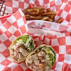 The Wind Chill Factory - Grilled Chicken Wrap with Hand-Cut Fries