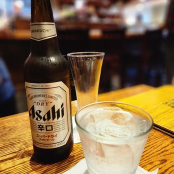 Sushi Izakaya Gaku - Asahi Dry (L), Ohoro gin & soda (R) - Sushi Bars Near Me - Honolulu, Hawaii Sushi Izakaya Gaku - Asahi Dry (L), Ohoro gin & soda (R) - Sushi Bars Near Me - Honolulu, Hawaii