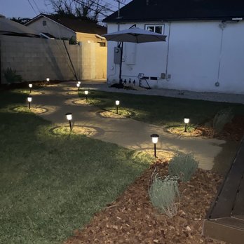 Rimpau Landscaping and Maintenance - a backyard with lawn lights - Landscaping Near Me - Los Angeles, California