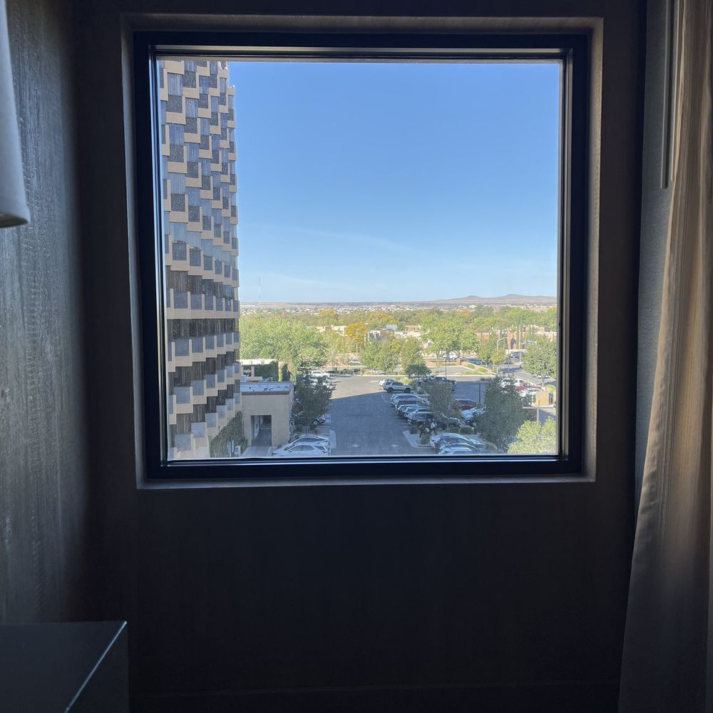 Hotel Chaco - Room 451 - Lackluster view & dirty window - Venues & Event Spaces Near Me - Albuquerque, New Mexico Hotel Chaco - Room 451 - Lackluster view & dirty window - Venues & Event Spaces Near Me - Albuquerque, New Mexico