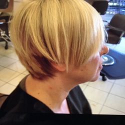 OXY Hair Salon - Disconnected pixie haircut and color by Jean Marie.