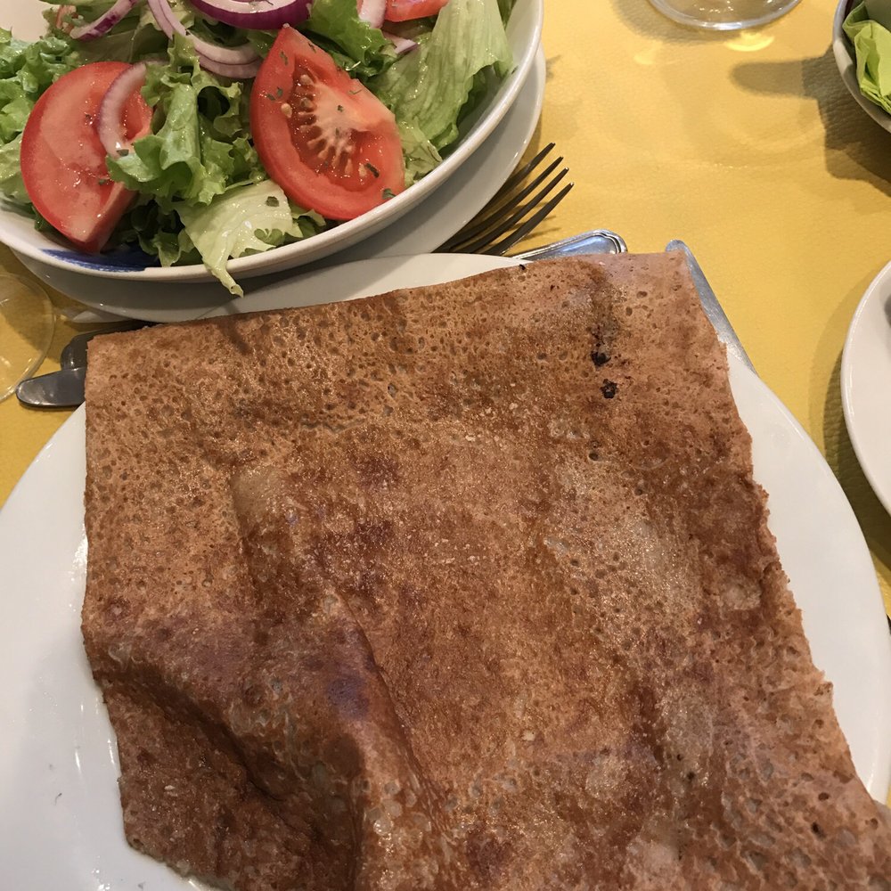Buck wheat crepes and tomato onion salad Buck wheat crepes and tomato onion salad